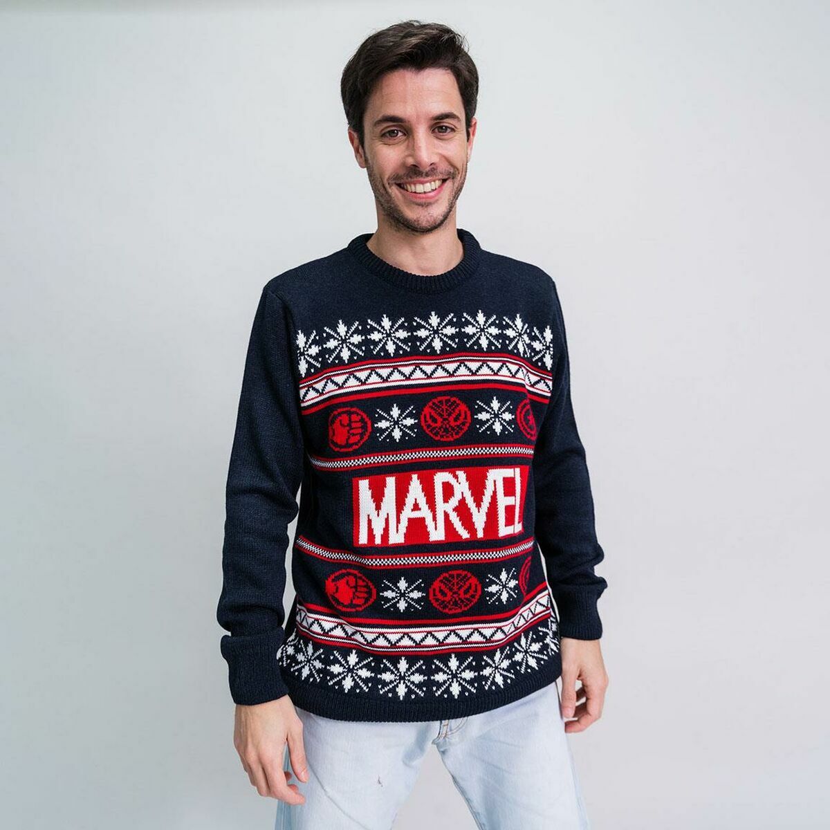Uniseks Trui Marvel Donkerblauw